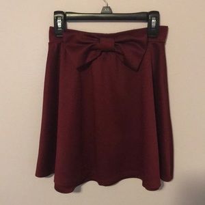 Charlotte Russe red skirt with bow